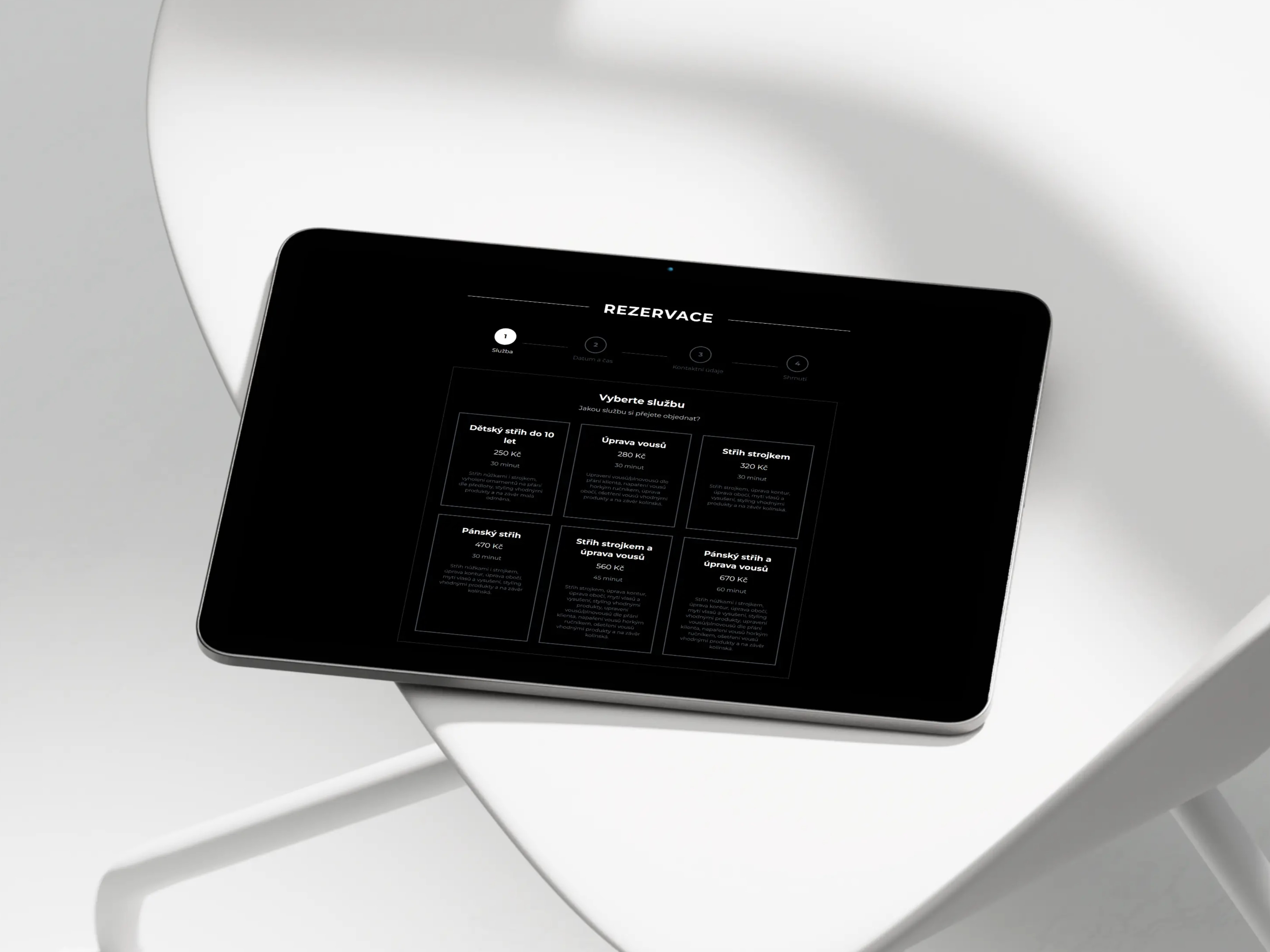 Náhled rezervačního systému AVA Barber