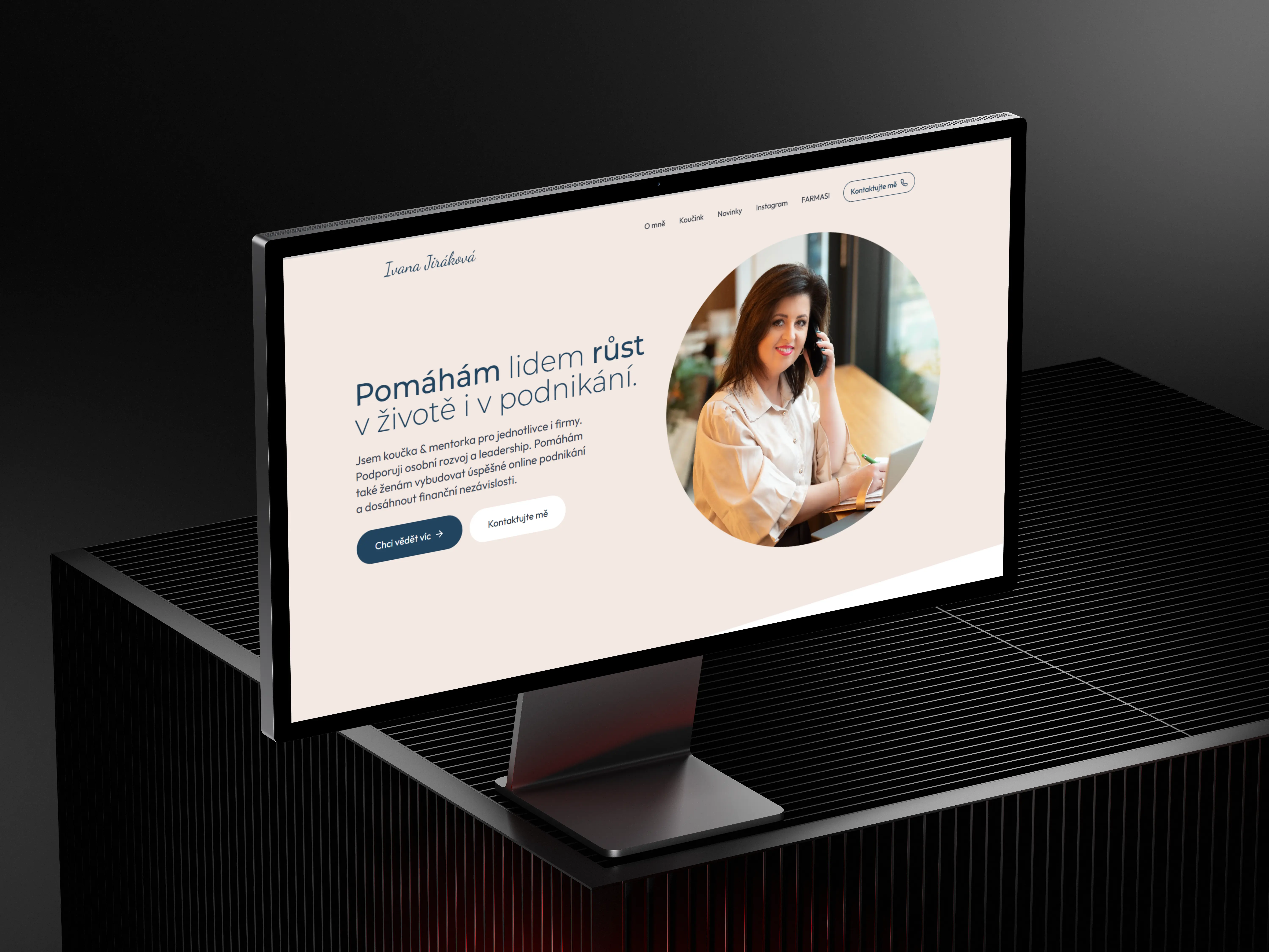 Náhled webu a rezervačního systému Ivana Jiráková