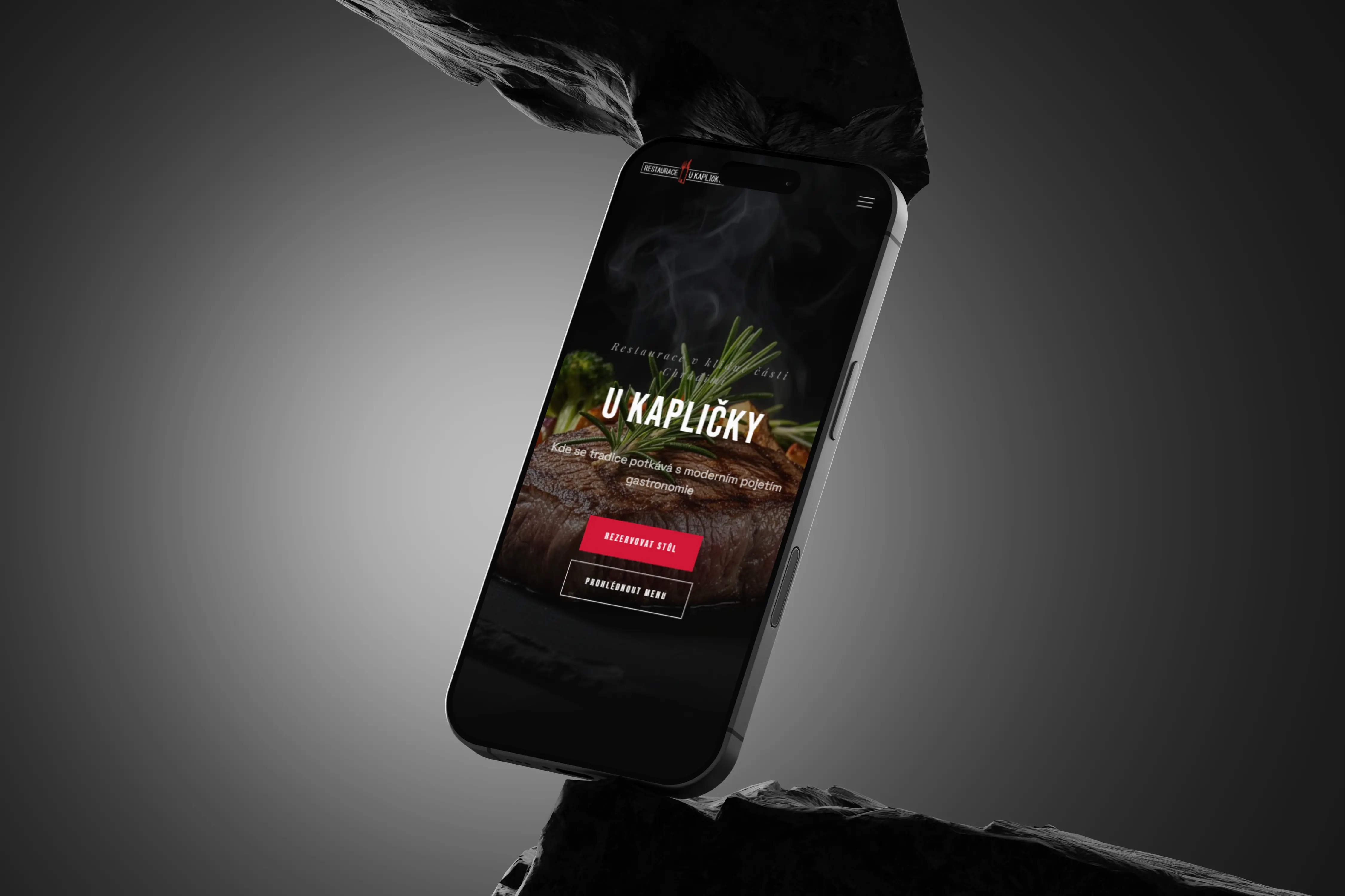 Náhled webu a systému Restaurace U Kapličky Chrudim