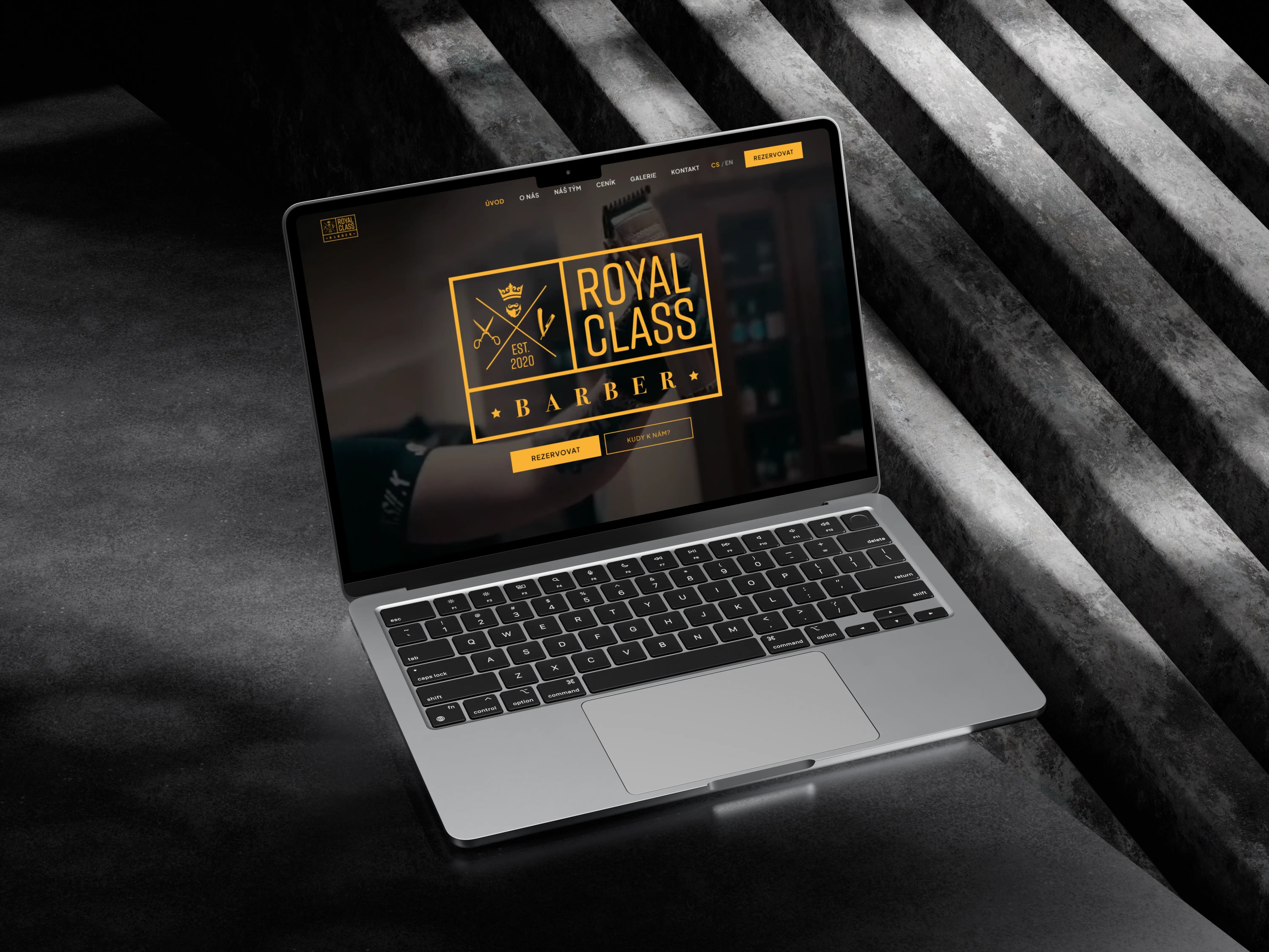 Náhled webu a rezervačního systému Royal Class Barber