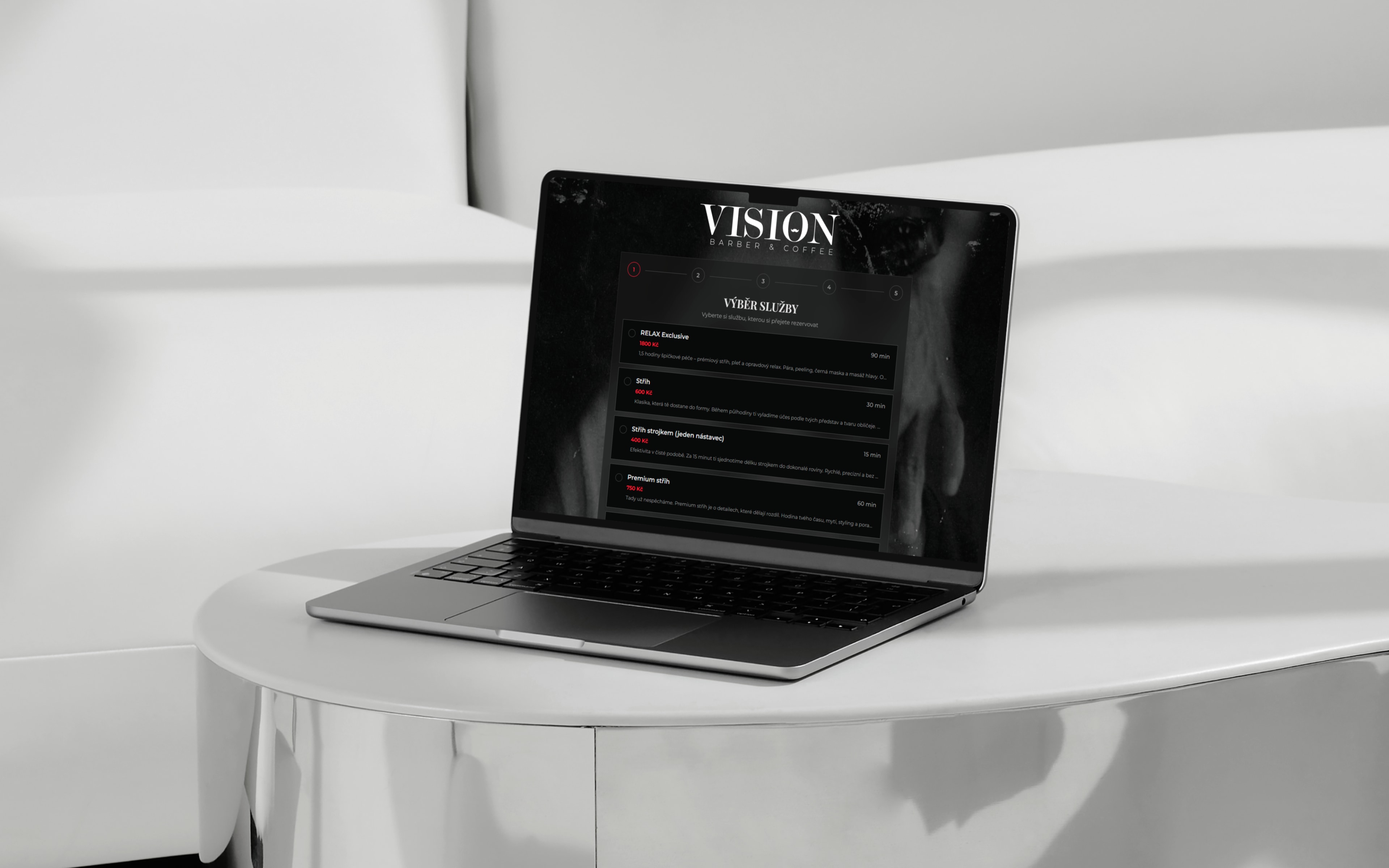 Náhled rezervačního systému Vision Barber